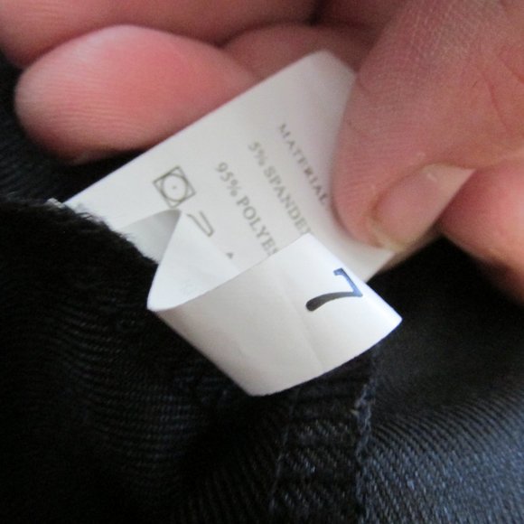 Open Front Blazer Jacket Womens Size 7 Black Fake Front Pocket Long Sleeve Coat - Picture 4 of 6